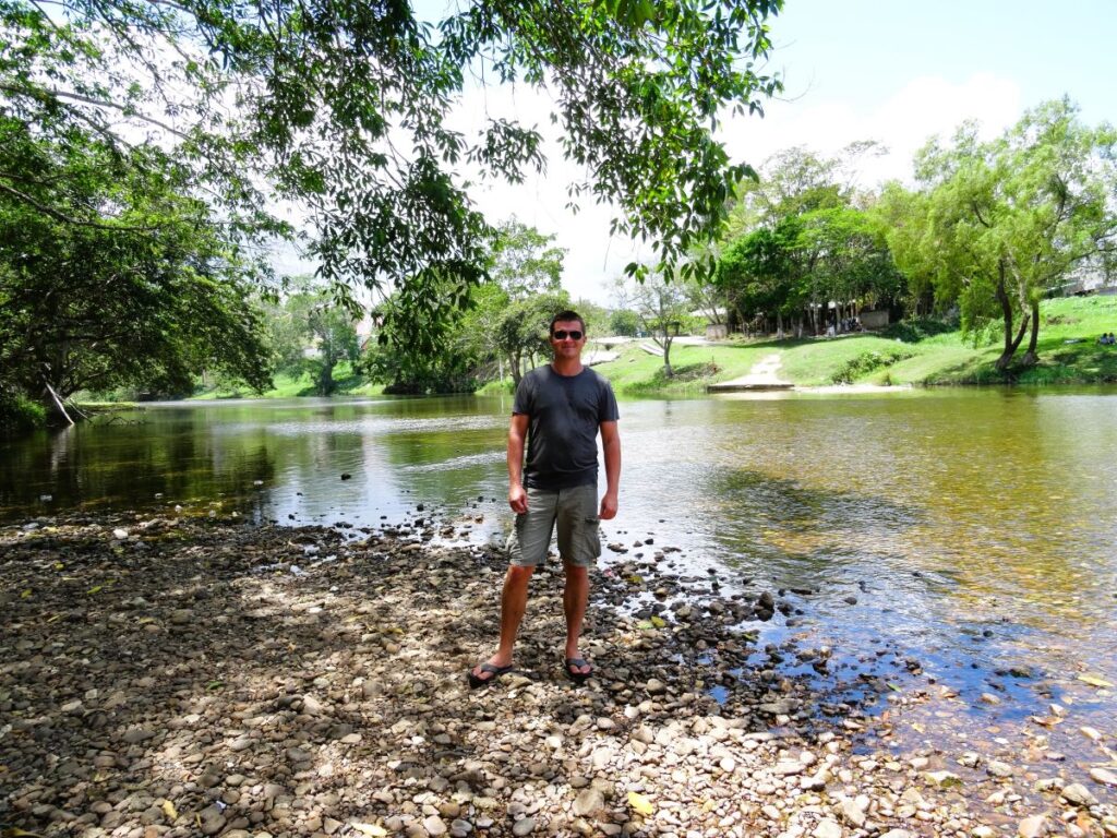 man at riverfront san ignacio