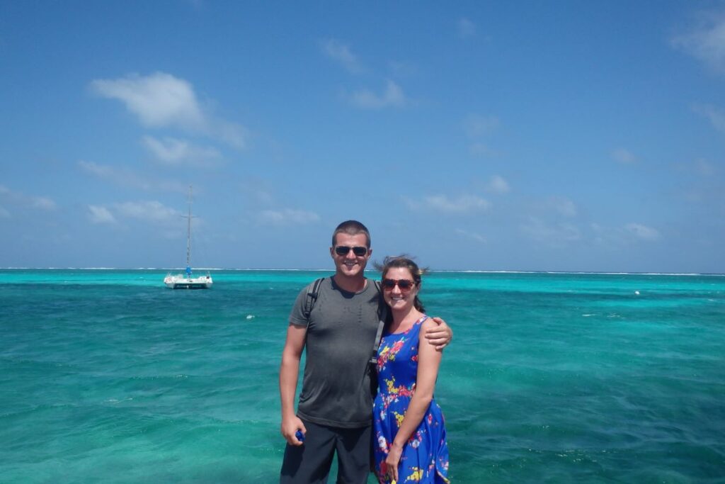 couple at ambergris caye