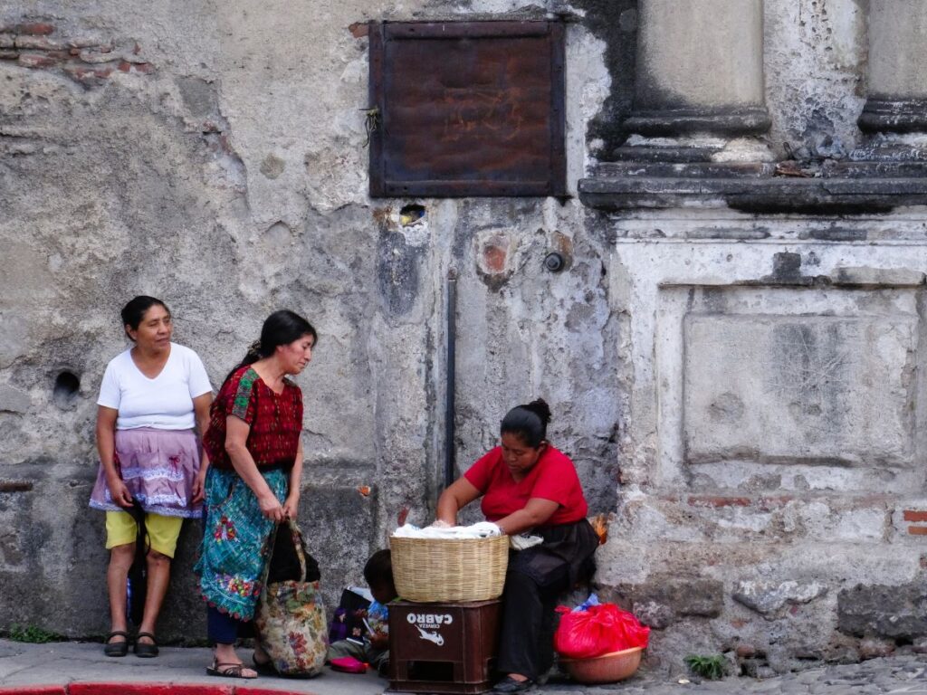 local women at antigua main square