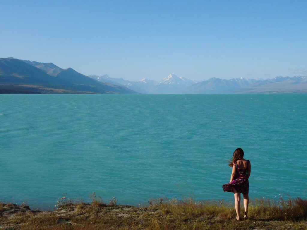 lady at lake pukaki