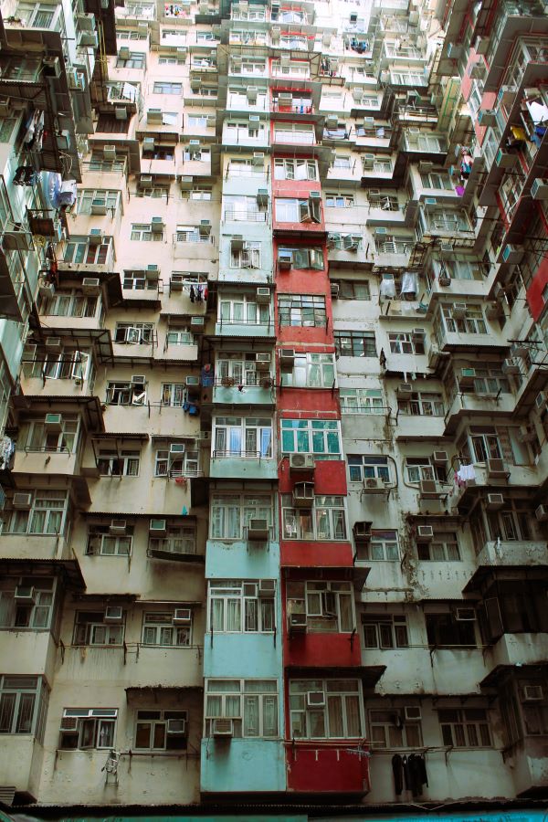 close up of monster building hong kong