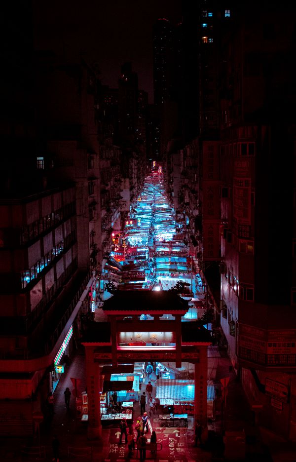 temple street market after dark hong kong