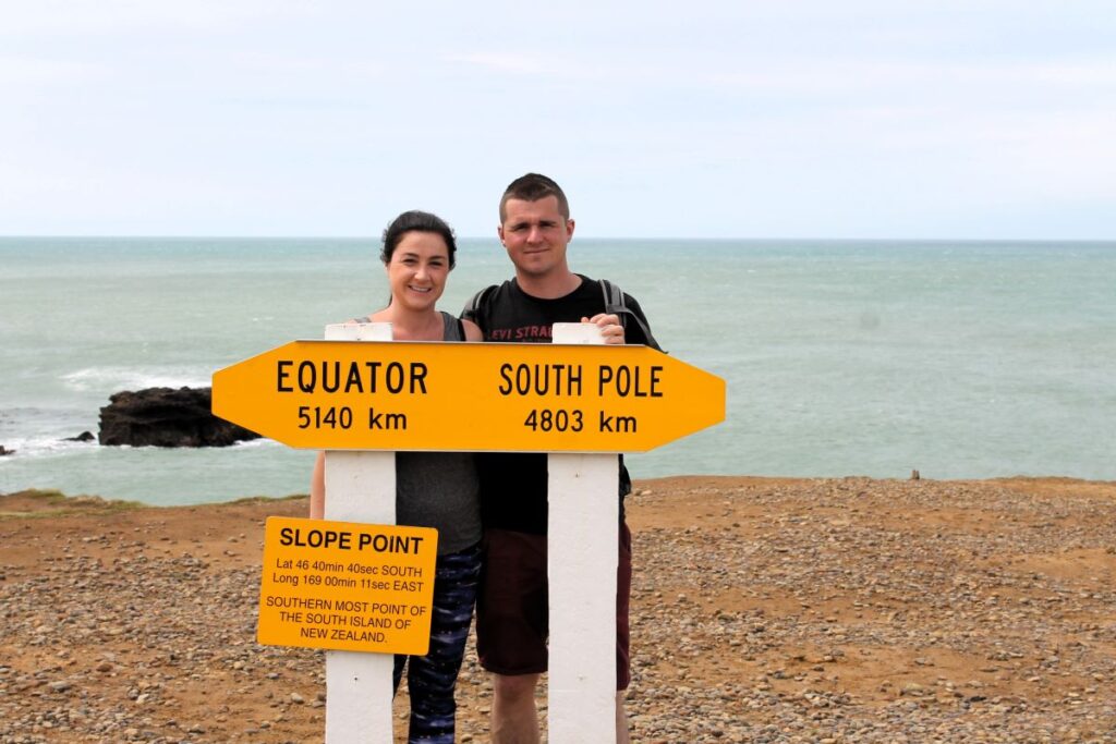 couple at slope point