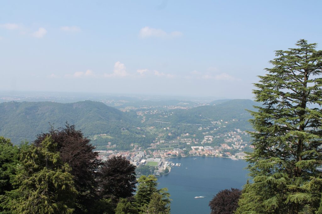 view from funicular brunate