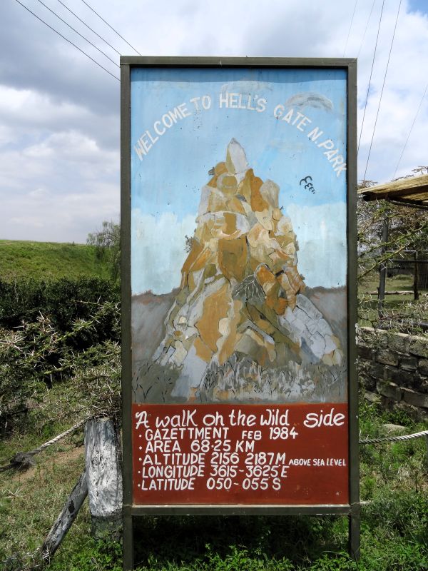 sign for hells gate national park