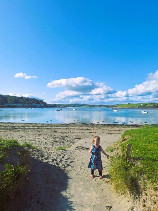 young girl courtmacsherry beach