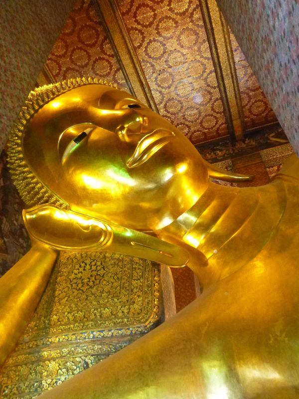 close up reclining buddha