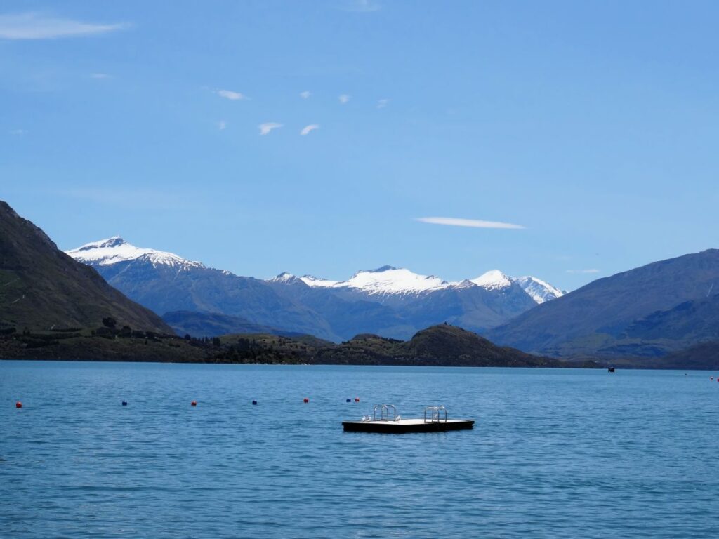 pontoon in lake wanaka