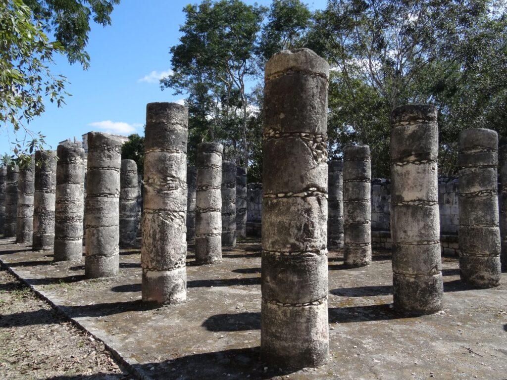 columns at the temple of warrors