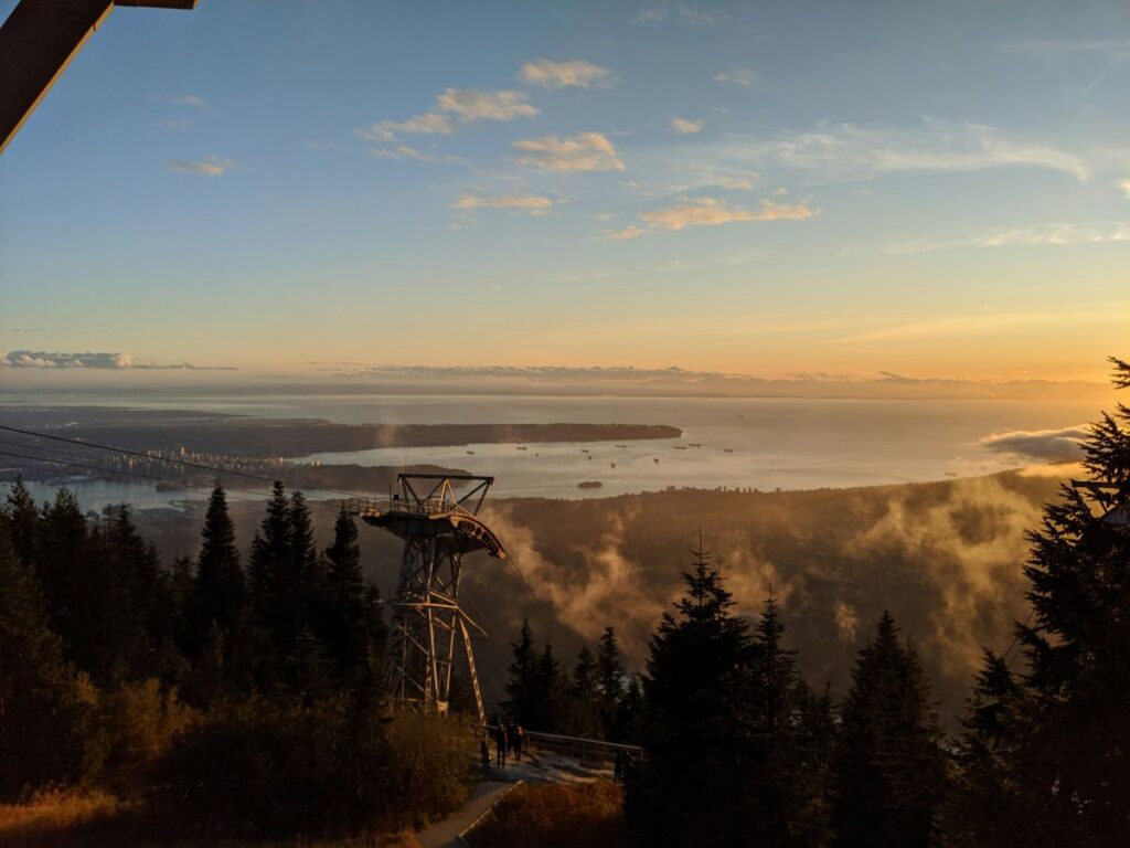 grouse mountain view sunrise