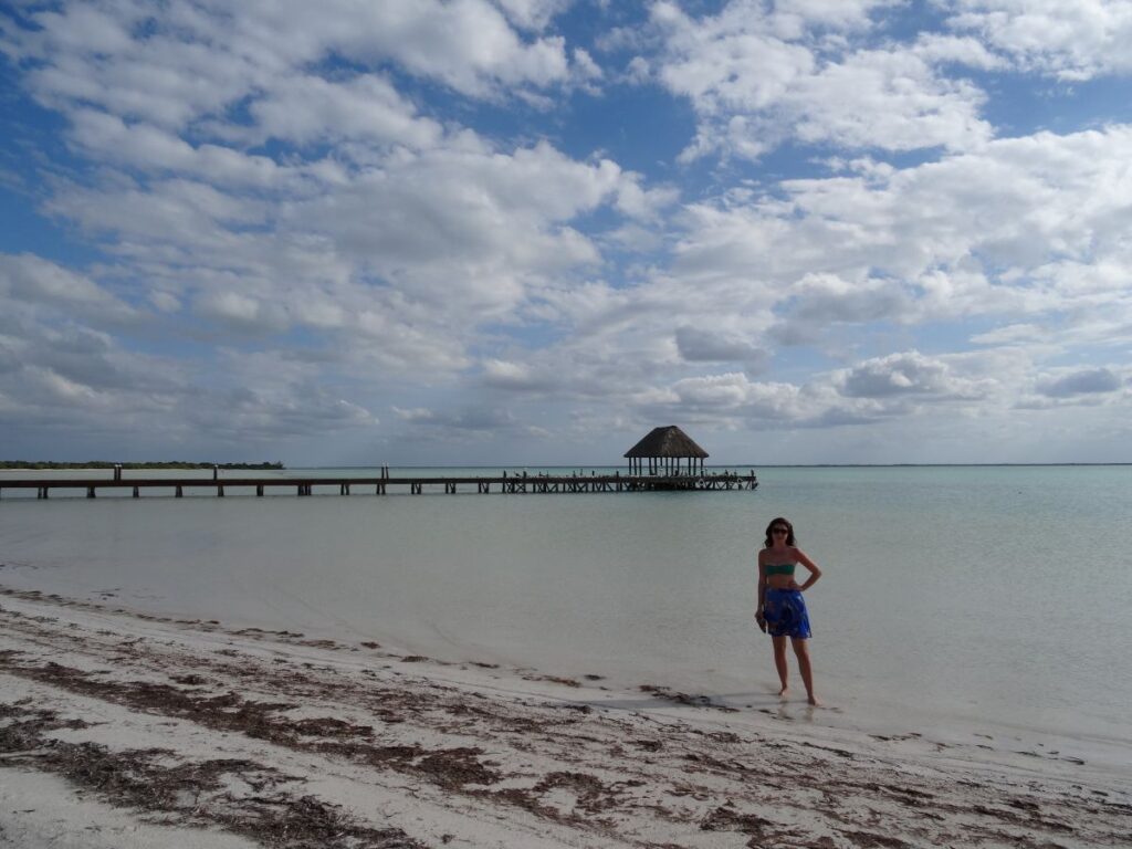 lady isla holbox beach