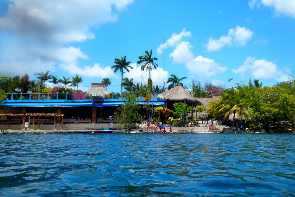 view from cenote azul to restauarnt