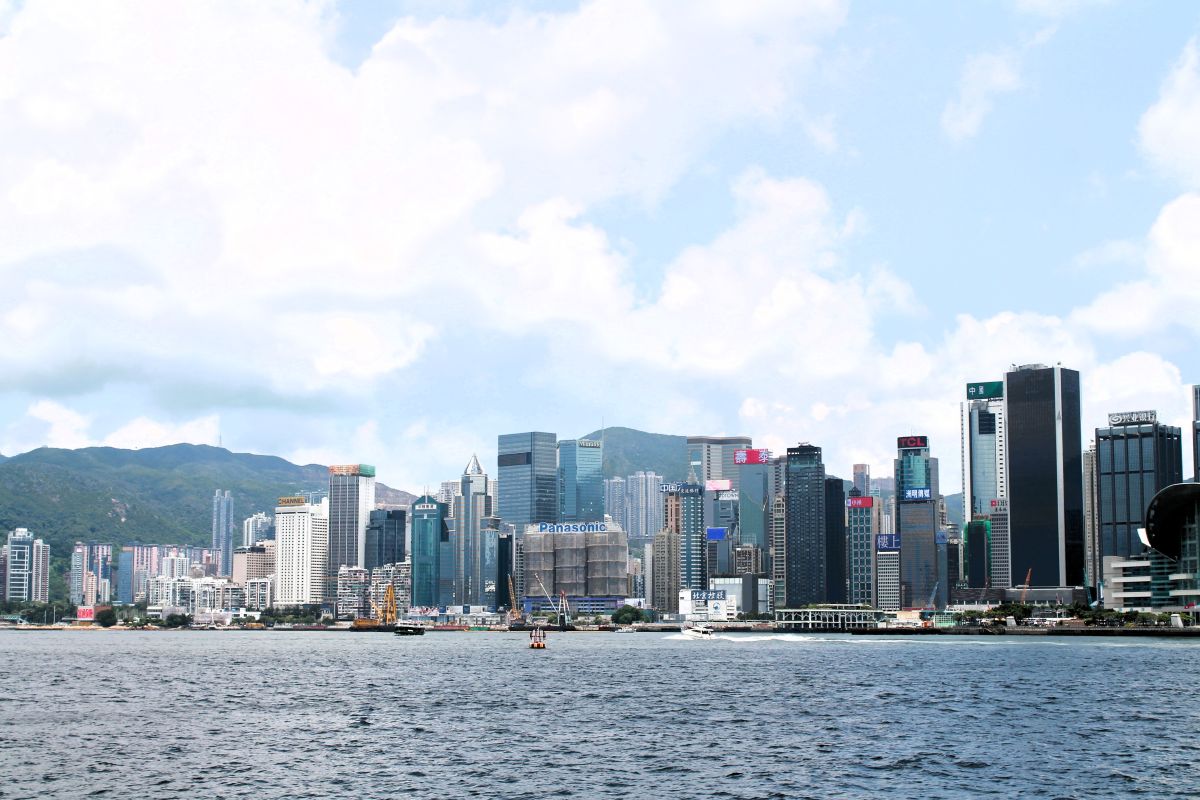 hong kong skyline day