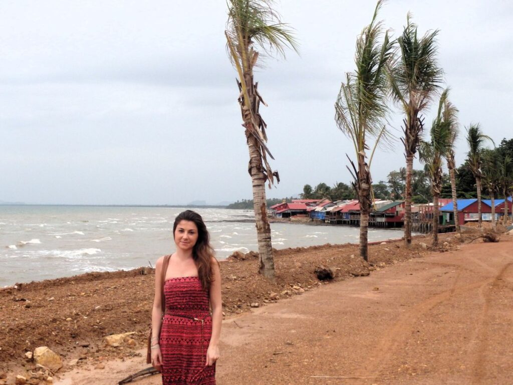 lady on beach kep