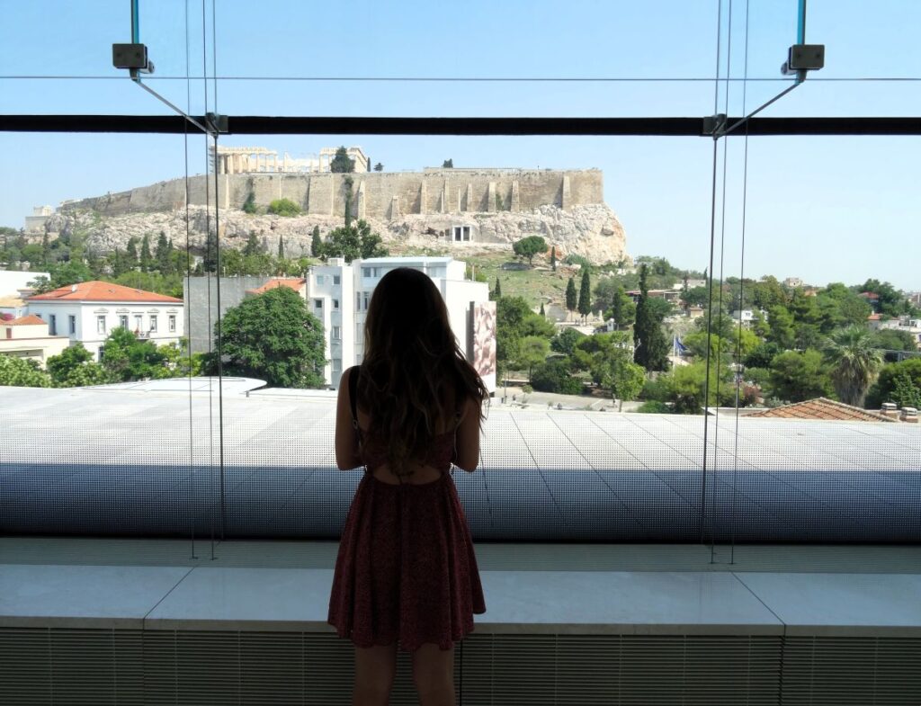 lady acropolis view