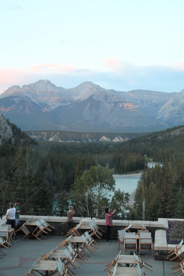 sunset from banff springs