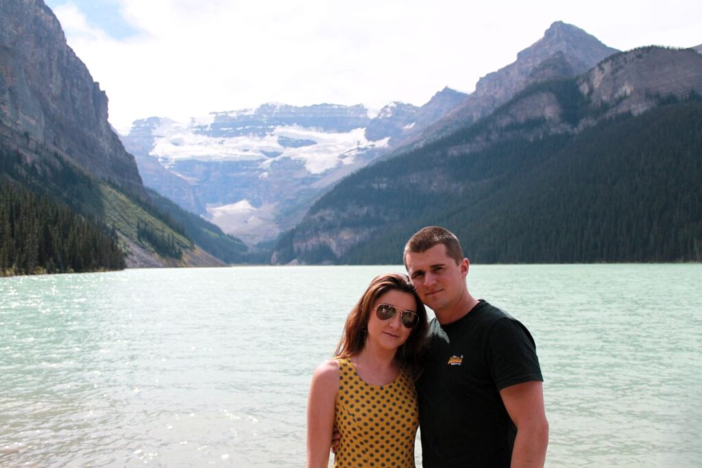 couple at lake louise 