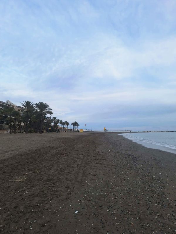 beach benalmadena cloudy