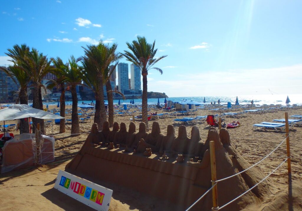 sandcastle on benidorm beach