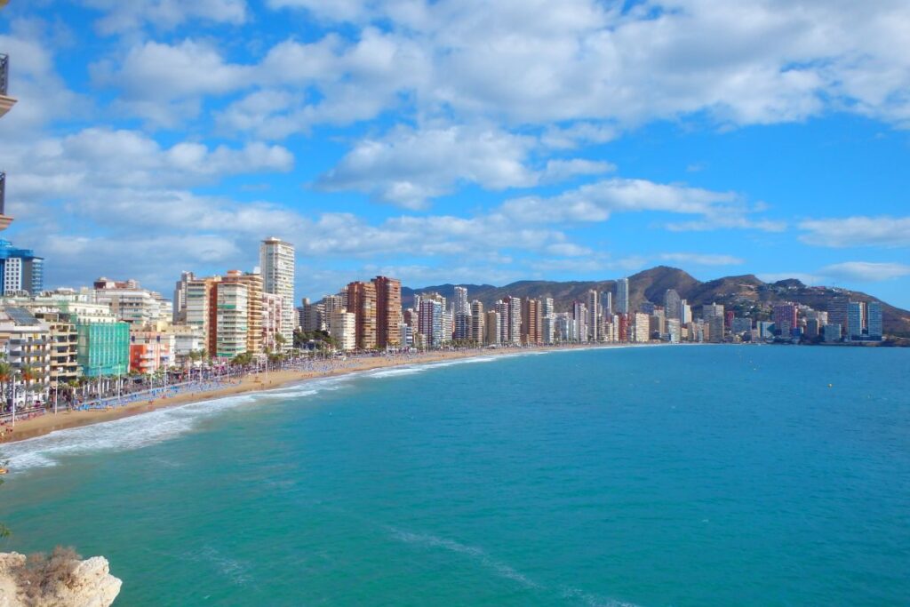 view from balcony of the mediterranean benidorm