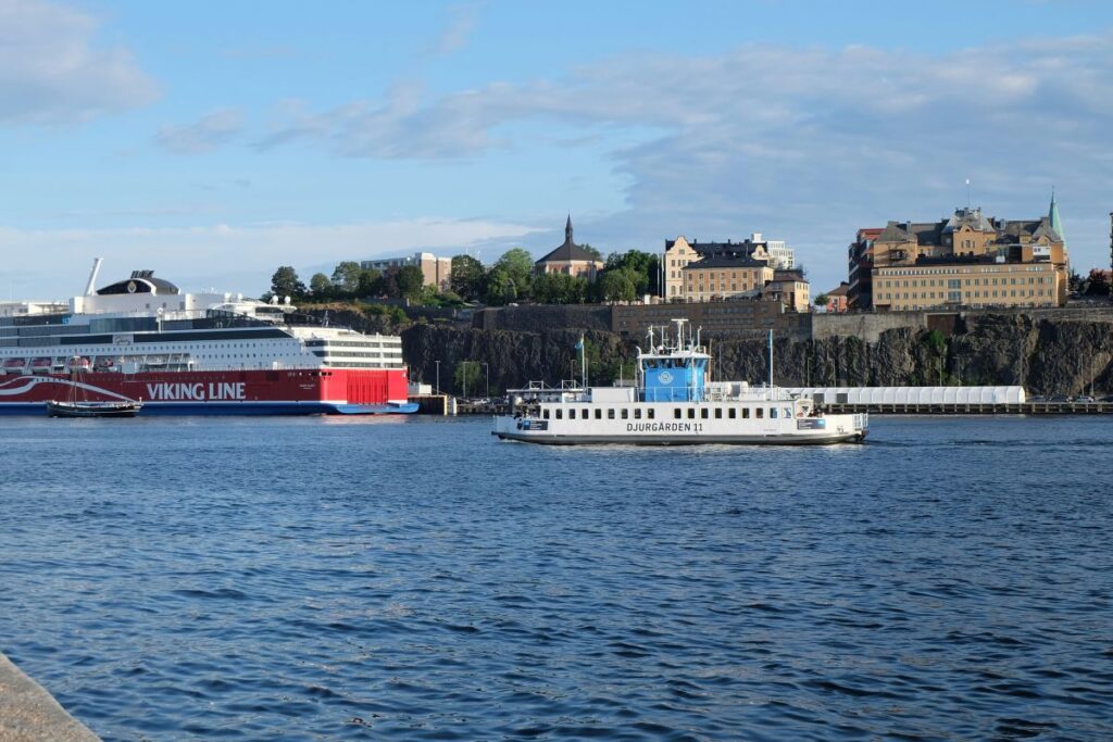 ferry stockholm with cruise ship