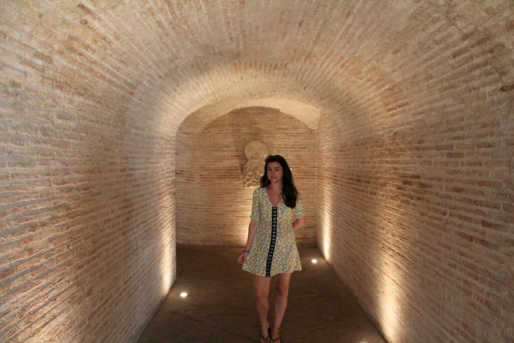 The tunnels at the museum at Roman Theatre, Cartagena