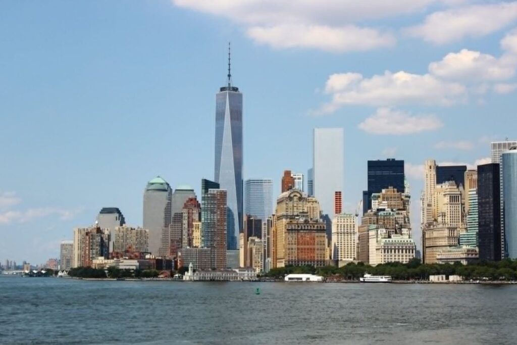 new york skyline from the water
