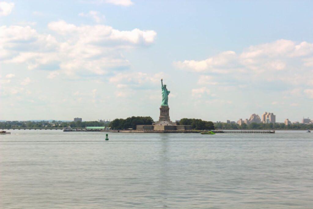 statue of liberty from staten island ferry