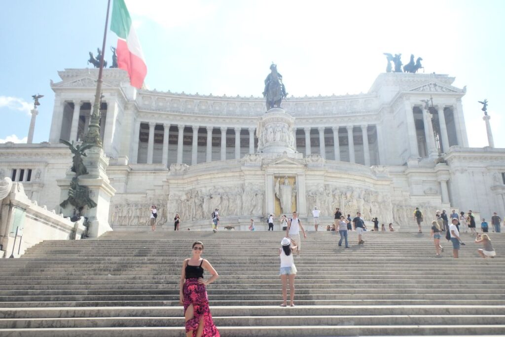 rome steps lady