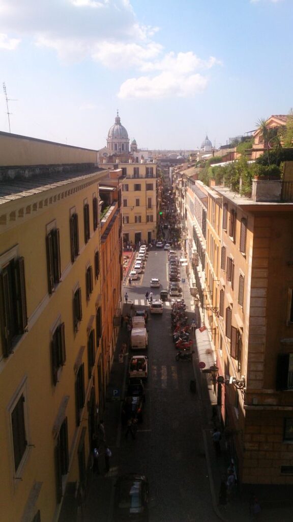 street close to trevi fountain