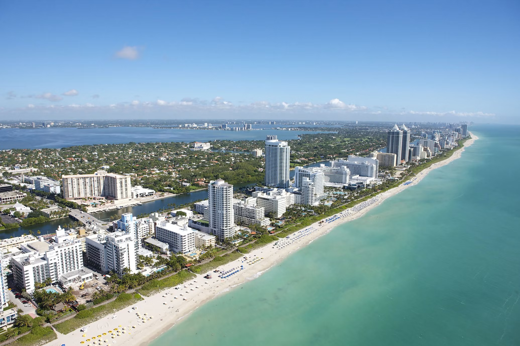 miami beach from above