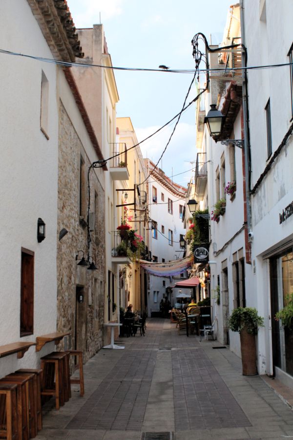 street tossa de mar sunset