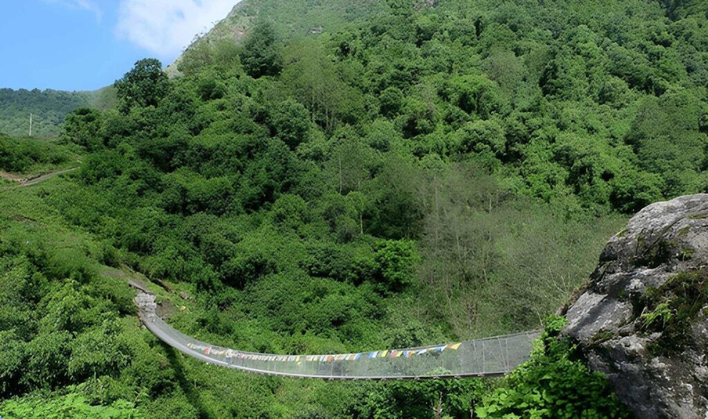The path above Chhomrong on the walk in to the Sanctuary.
